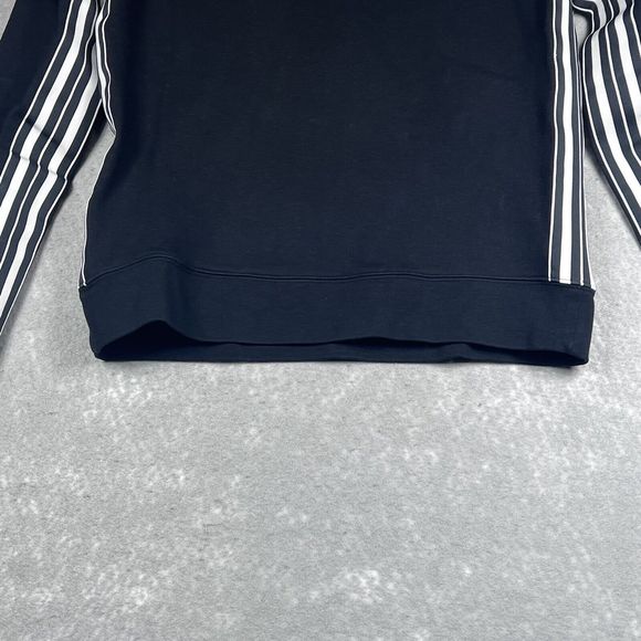 ATHLETA Sweatshirt Womens X-Small Black White Striped Pullover Crew 486732-00 - Picture 3 of 11